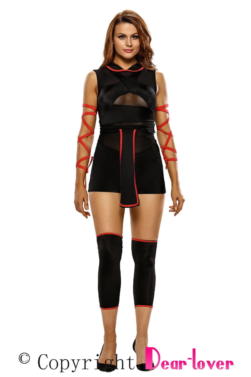 Sexy 4pcs Ninja Striker Costume