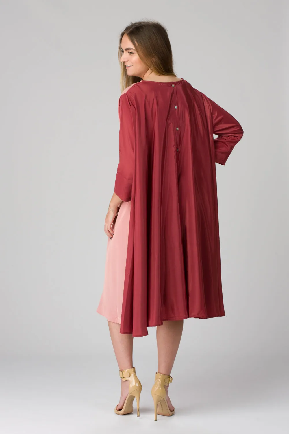 Shunka - Cranberry/Rose Crepe