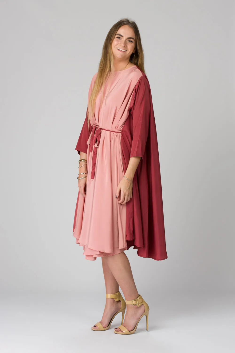 Shunka - Cranberry/Rose Crepe