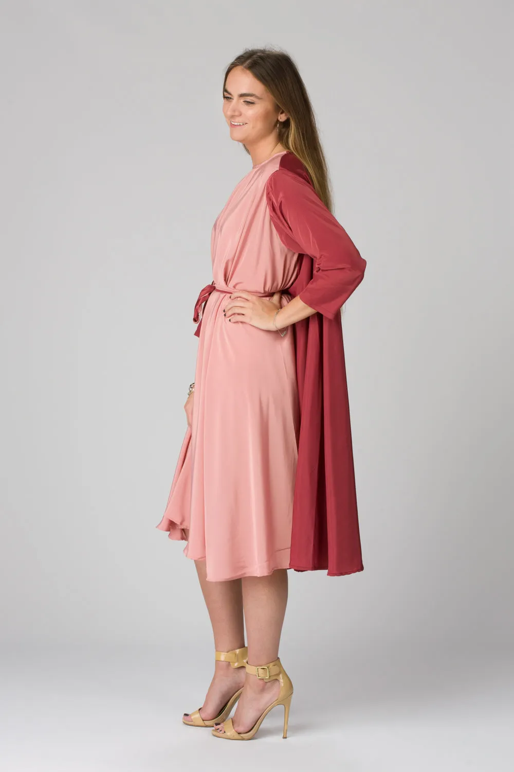 Shunka - Cranberry/Rose Crepe