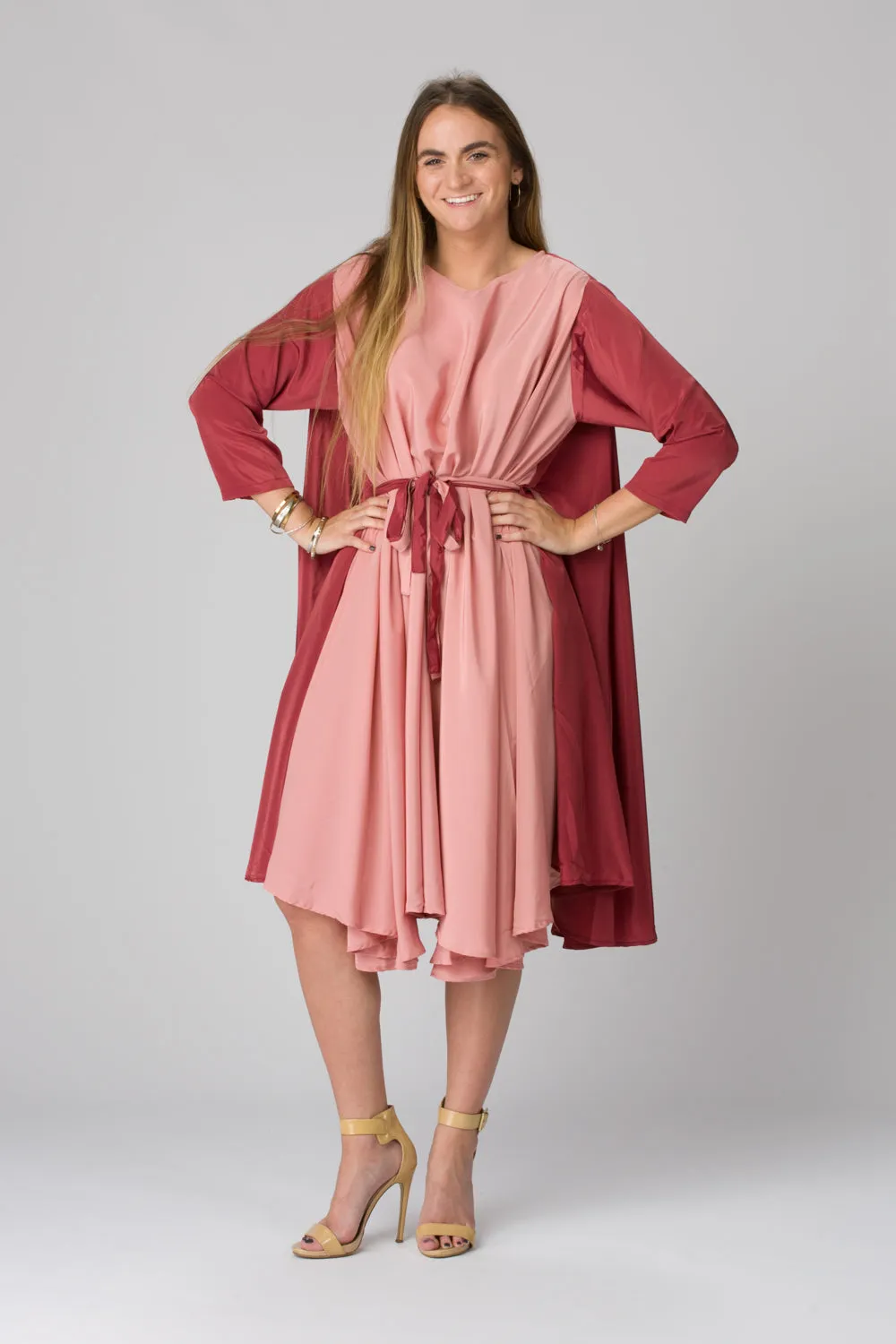 Shunka - Cranberry/Rose Crepe