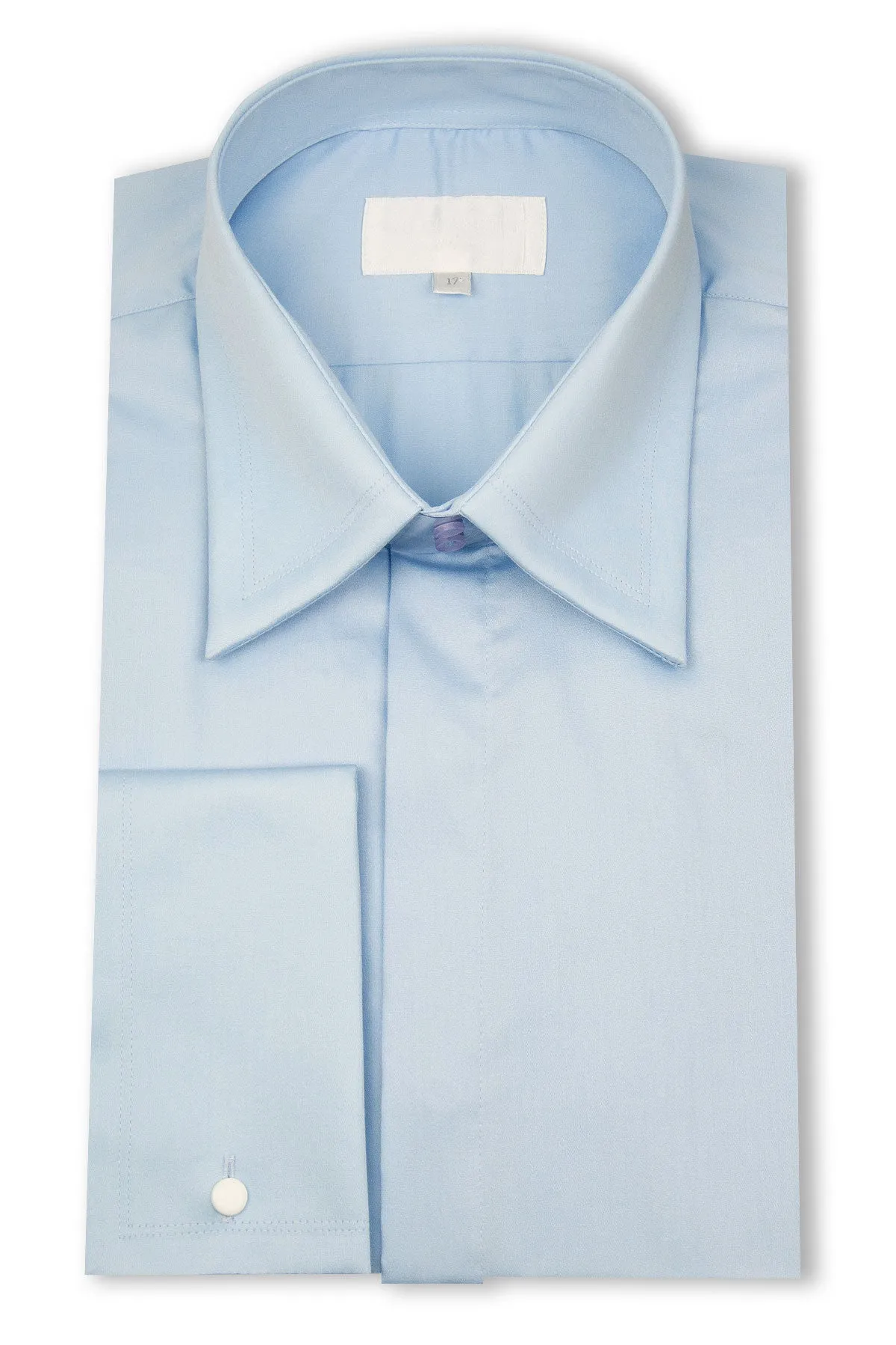 Sky Blue Forward Point Collar Shirt