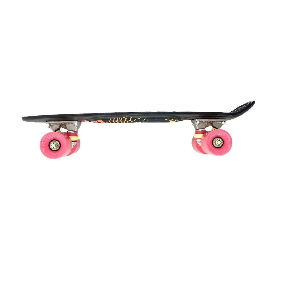 Swell 22" Complete Fishbone Black Yellow Pink mini Skateboard