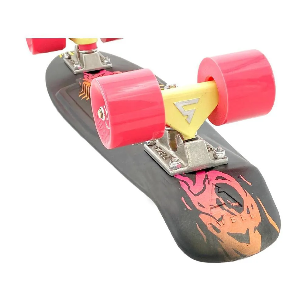 Swell 22" Complete Fishbone Black Yellow Pink mini Skateboard