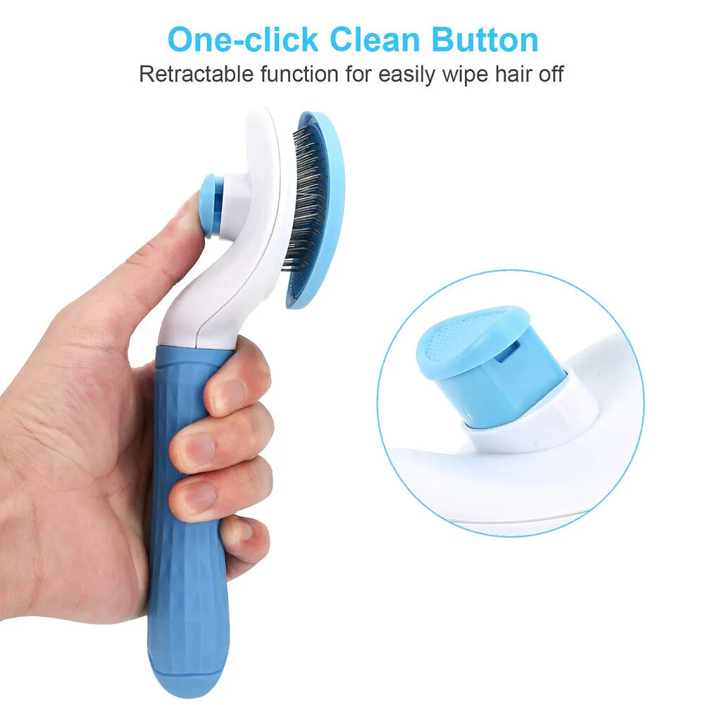 US 1-2 Pack Self Cleaning Slicker Brushes for Dogs Cats Pet Grooming Brush Tool
