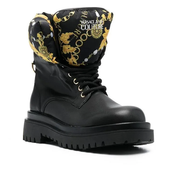 VERSACE JEANS COUTURE 75VA3S62 LOGO BLACK BOOTS