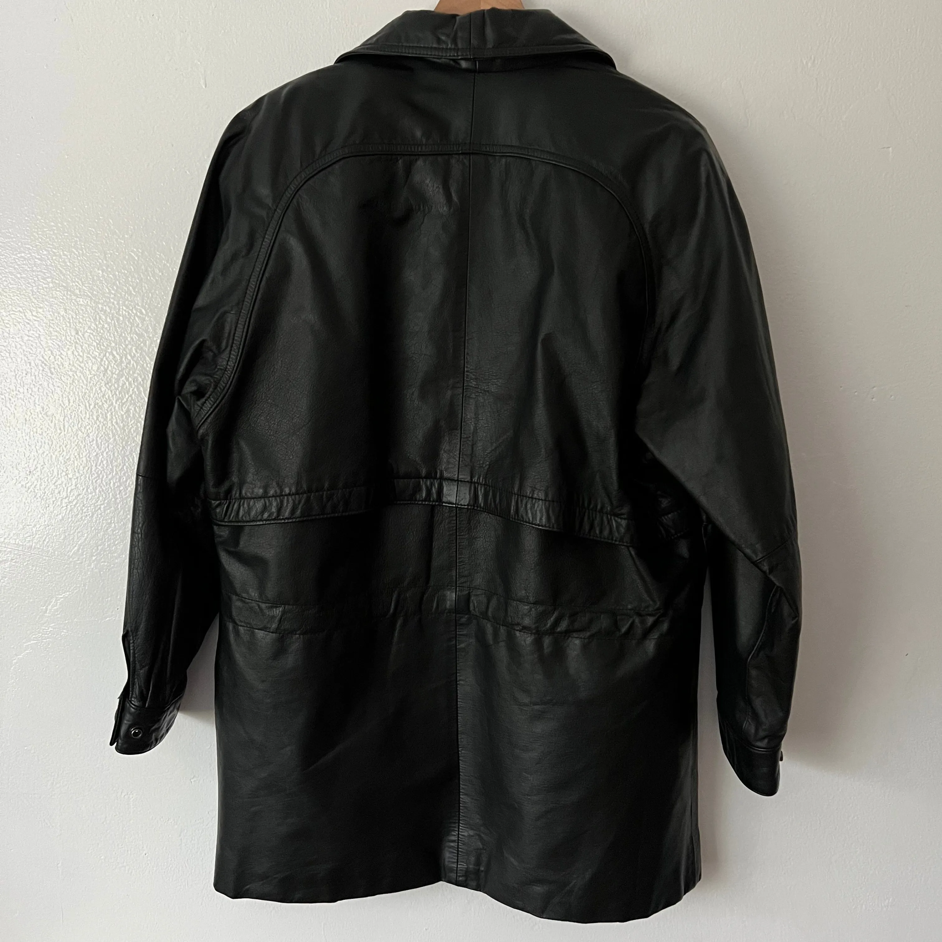 Wilsons The Leather Experts Black Leather Coat Jacket