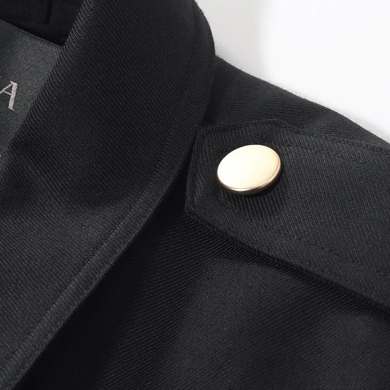 Worsted Woolen Trench Coat With Belt