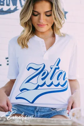 Zeta Tau Alpha PR Henley Tee